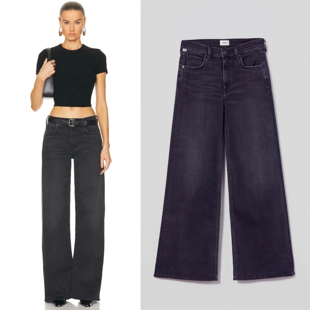 Citizens Of Humanity Black Flare & Wide Leg Jeans - Picture 11 of 13
